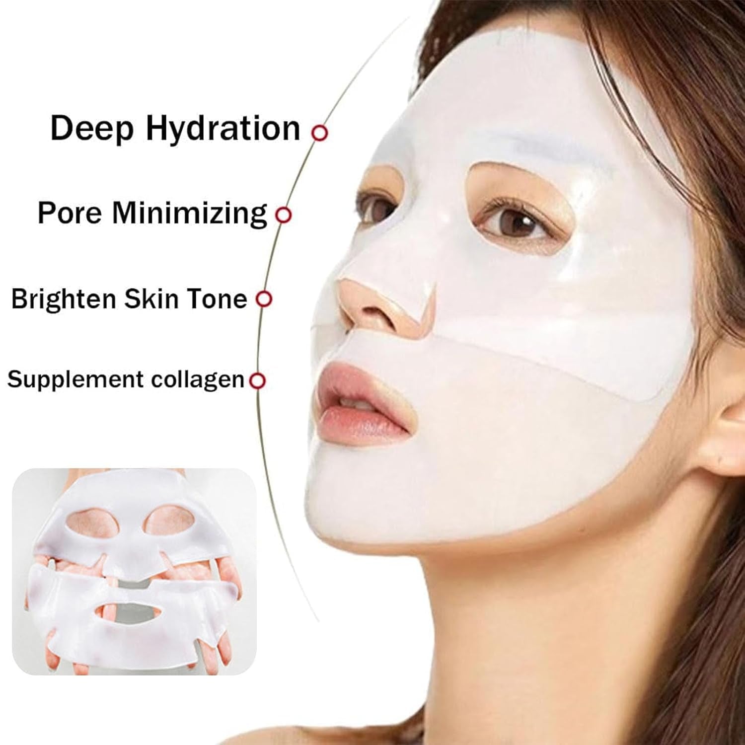 Collagen Face Mask, Hydrating Overnight Hydrogel Mask, Face Masks Skincare anti Wrinkle Moisturizing, Korean Skin Care for Glass Skin